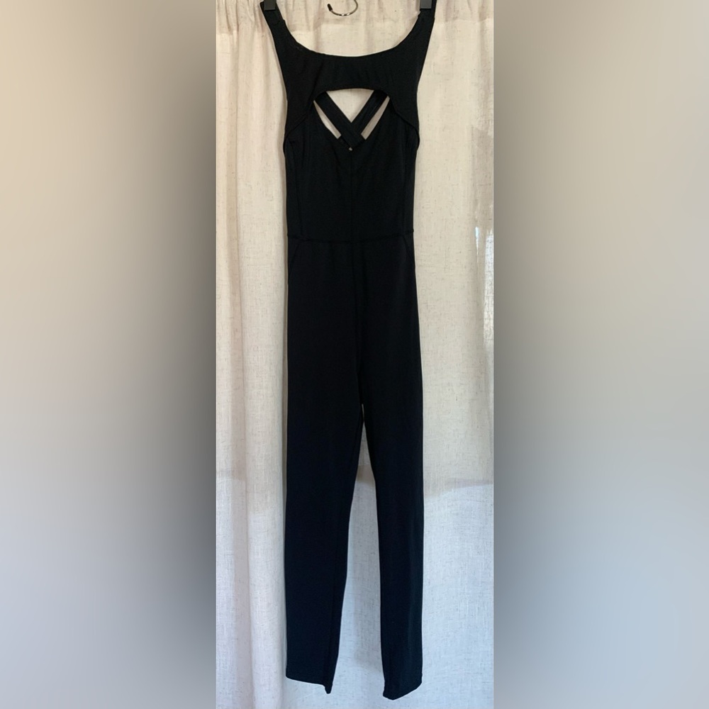 Free People Black Cutout Sleeveless Jumpsuit - Picture 2 of 6